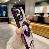 Crossbody Necklace Lanyard Magnetic Stand Phone Case for Samsung