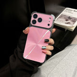 Solid Color Iridescent Textured Shockproof Electroplated Phone Case for IPhone