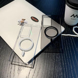Slim Transparent Magnetic PC Phone Case For Samsung