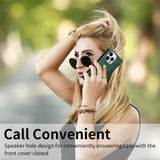 Leather Flip Wallet Case For iPhone