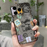 Travel Airplane Route Design Transparent Phone Case for iPhone