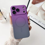 Two-Tone Gradient Liquid Silicone Magnetic Phone Case for IPhone