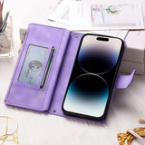Leather Flip Card Wallet Embossing Phone Case for iphone
