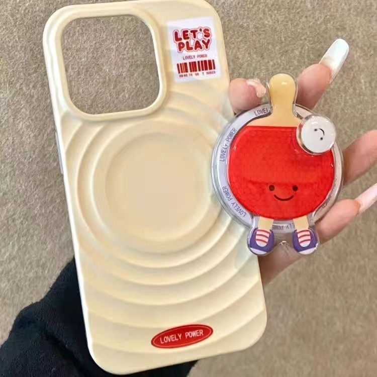 Cute Racket Expression Stand Case For iPhone