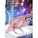 360° Swivel Stand Plating Lens Hole Magnetic Case For Samsung