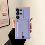 Card Bag Slot Holder Wallet Silicone Phone Case for Samsung