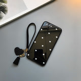 Stylish Glass Phone Case With Lanyard For Samsung