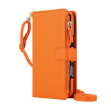 Leather Crossbody Wallet Magnetic Charging Case for iPhone