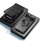 Metal Magnetic Anti-Peep Case with Kickstand for iPhone
