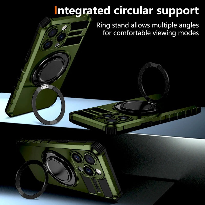 Shockproof Armor Ring Holder Magnetic Case For iPhone