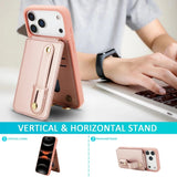 Wristband Stand Card Slot Leather Crossbody Case for iPhone