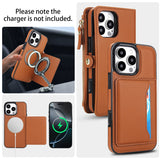 Leather RFID Blocking Lanyard Wallet Case for iPhone