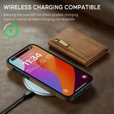 2 in 1 Magnetic Leather Wallet Case for iPhone