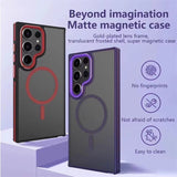 Luxury Matte Magnetic Wireless Charging Case For Samsung