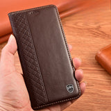 Business Genuine Leather Flip Card Slot Case for iPhone