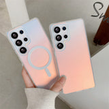 Magnetic Laser Color-Changing Phone Case for Samsung