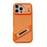 Hidden Kickstand Hollow Cooling Shockproof Case for iPhone