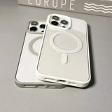 Candy Magnetic Wireless Charging Clear Phone Case For iPhone