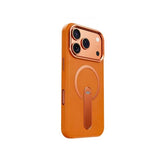 Premium Leather Magnetic Hidden Kickstand Case for iPhone