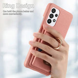 Leather with Card Holder Ring Wallet Case for Samsung