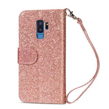 Fashion Glitter Wallet Card Slots Flip Leather Case for Samsung