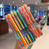 Contrast Color Breathable Magnetic Rotating Kickstand Case for iPhone