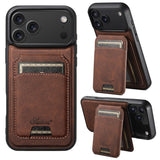 Magnetic Card Holder Leather Case for iPhone