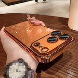 Luxury Transparent Glitter Clear Slim Hard Case For iPhone