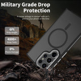 Luxury Matte Magnetic Wireless Charging Case For Samsung