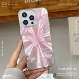 Pink Butterfly Aurora Laser Phone Case for IPhone