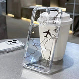 Travel Airplane Route Design Transparent Phone Case for iPhone