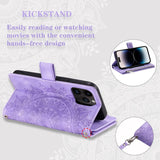 Leather Flip Card Wallet Embossing Phone Case for iphone