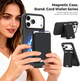 Tech Fabric Card Holder Magnetic Shockproof Case for iPhone