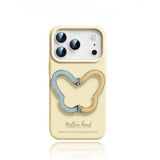 Butterfly Kickstand Liquid Silicone Shockproof Case for iPhone