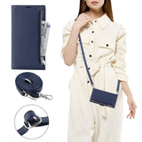 Minimalist Leather Wallet Case with Lanyard for iPhone
