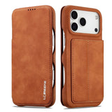 Leather Flip Card Slot Case For iPhone