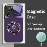 Dragon Head Pattern Magnetic Anti-Drop Liquid Glass Case for Samsung