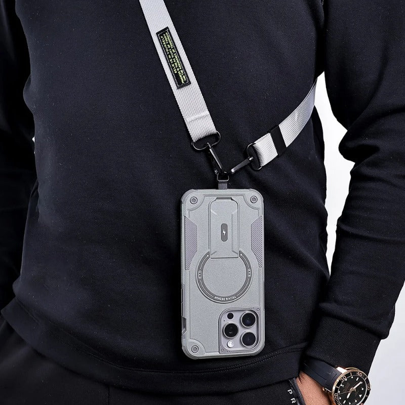 Magnetic diagonal bracket mobile Case for iPhone