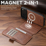 Retro PU Magnetic Flip Card Holder Case for iPhone