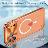 Plating Metal Frame Semi Clear Shockproof Case for iPhone