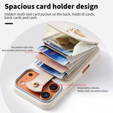 Ring Holder Wallet Card Pocket Crossbody Case for iPhone