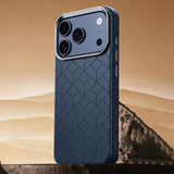 Minimalist Magic Cube Texture Leather Shockproof Case for iPhone