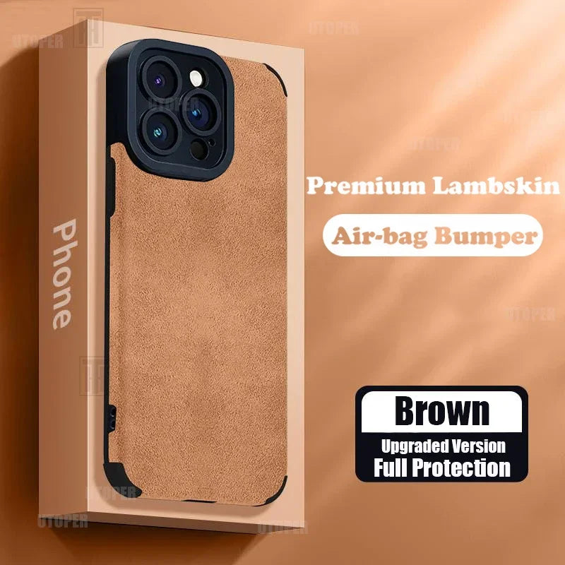 Advanced Business Suede Anti-slip Phone Case For iPhone