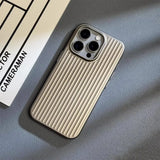 Luxury Natural Titanium Corrugated Phone Case for iPhone