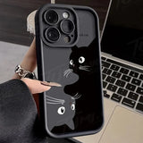 Amazed Black Cat Phone Case For iPhone