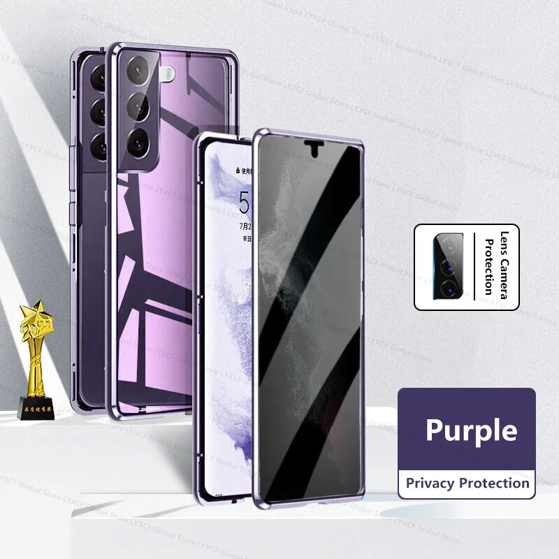 Anti-Peep Privacy Magnetic Adsorption Case For Samsung Galaxy S24 S23 S22 S21 Ultra