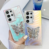 Aurora Gradient Butterfly Bracket Case for Samsung