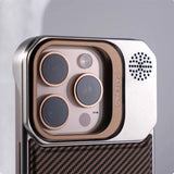 Carbon Fiber Pattern Frameless Magnetic Case for iPhone