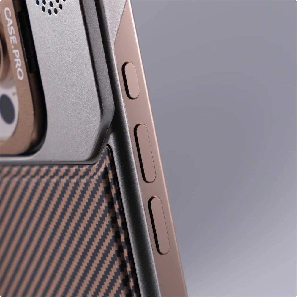 Carbon Fiber Pattern Frameless Magnetic Case for iPhone