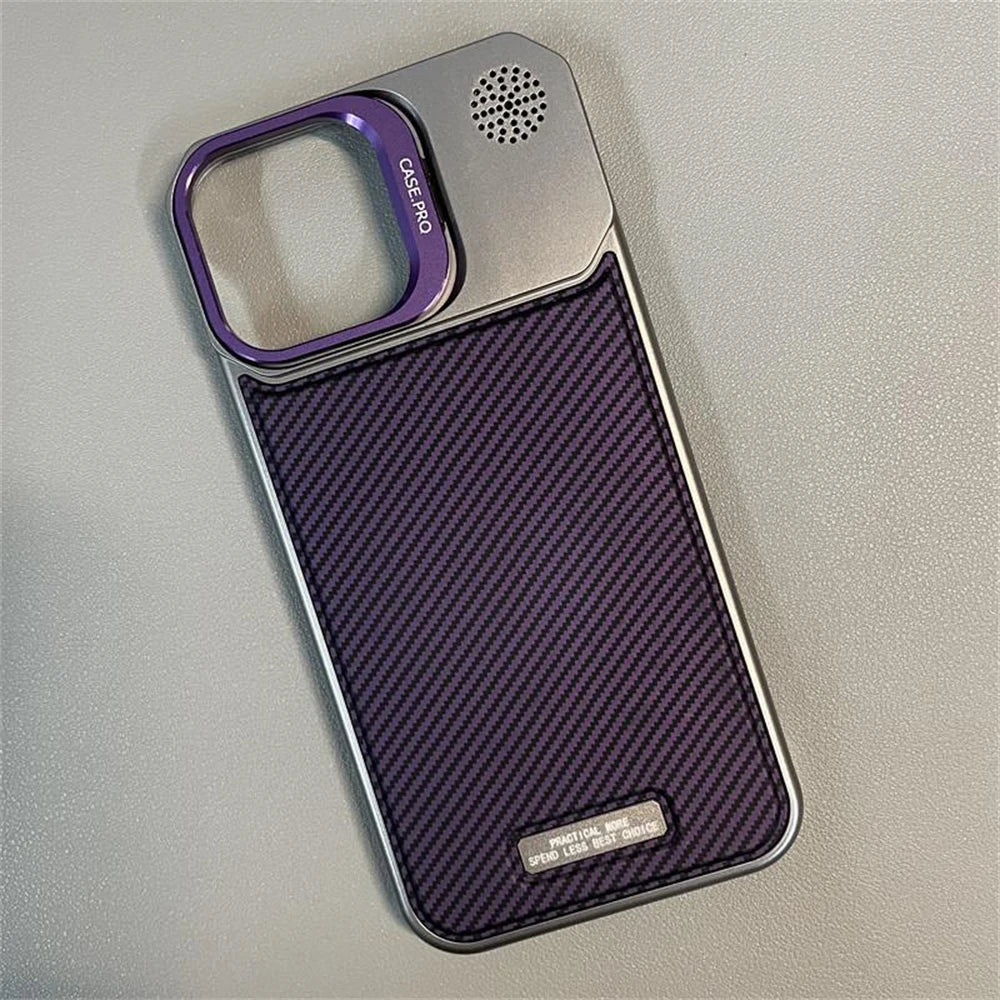 Carbon Fiber Pattern Frameless Magnetic Case for iPhone